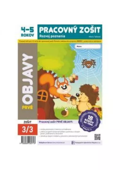 Prvé objavy - Pracovný zošit 4 - 5 rokov