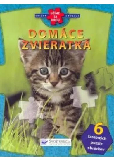 Domáce zvieratká - 6 farebných puzzle obrázkov