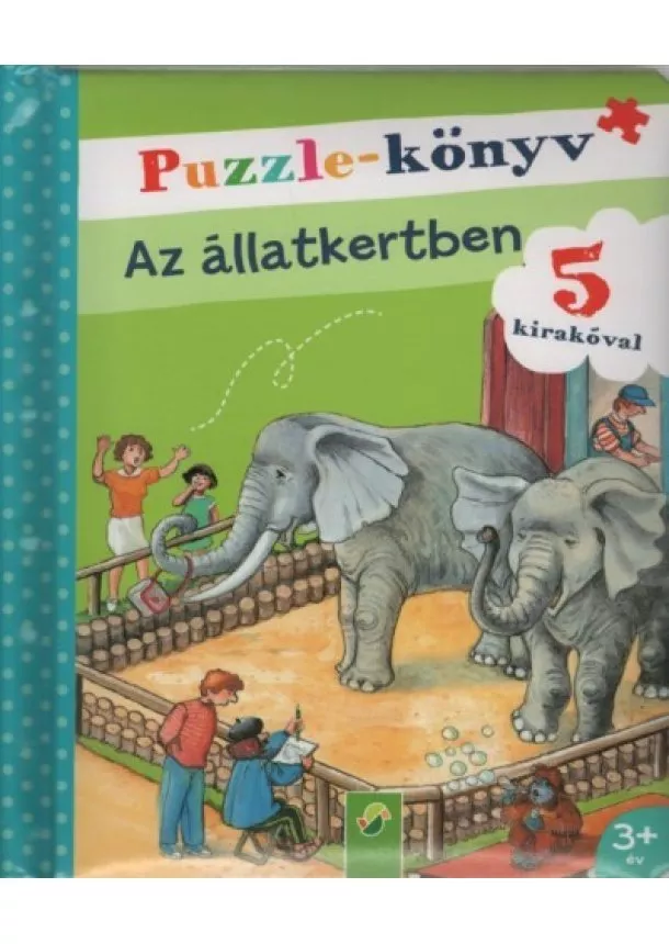 Puzzle-Könyv - Puzzle-könyv: Az állatkertben - 5 kirakóval