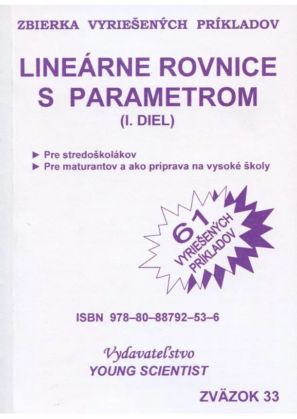 Marián Olejár - Lineárne rovnice s parametrom I.diel