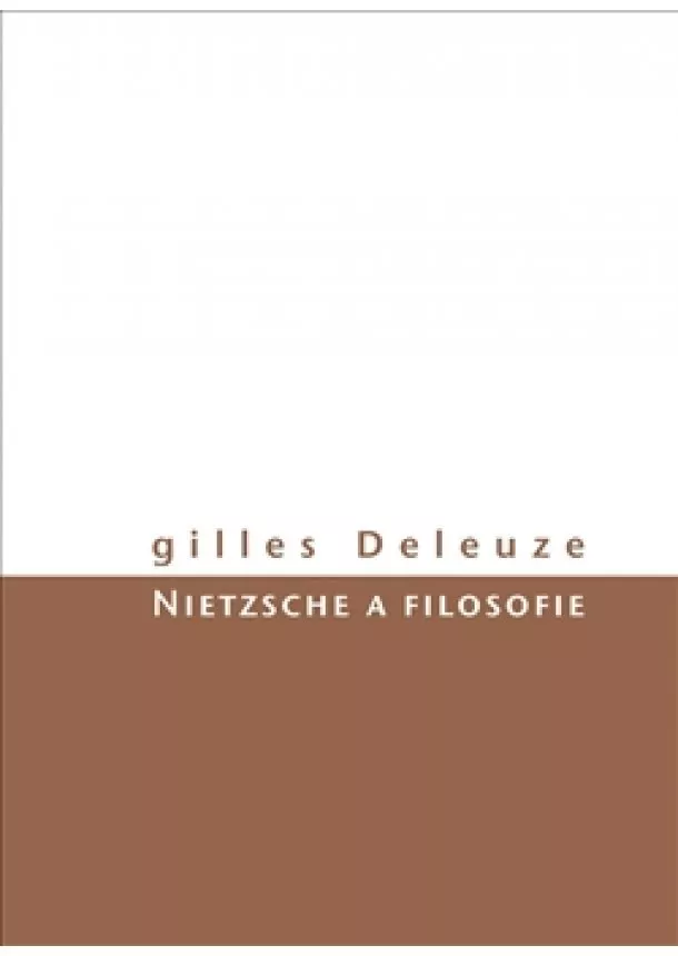 Gilles Deleuze - Nietzsche a filosofie