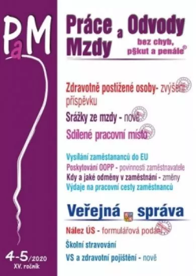 Práce a mzdy 4-5/2020 - Zdravotně postiž