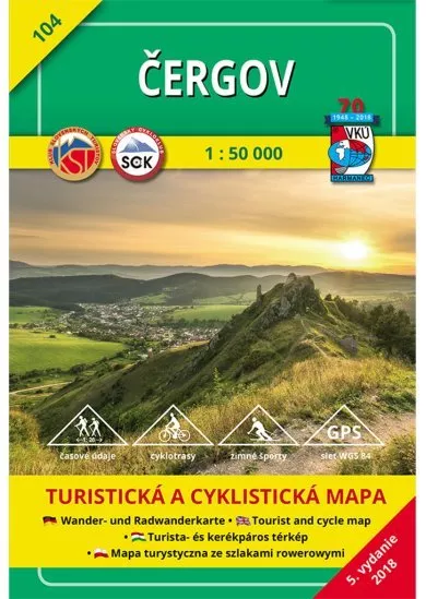 Čergov 1:50 000 - Turistická mapa 104