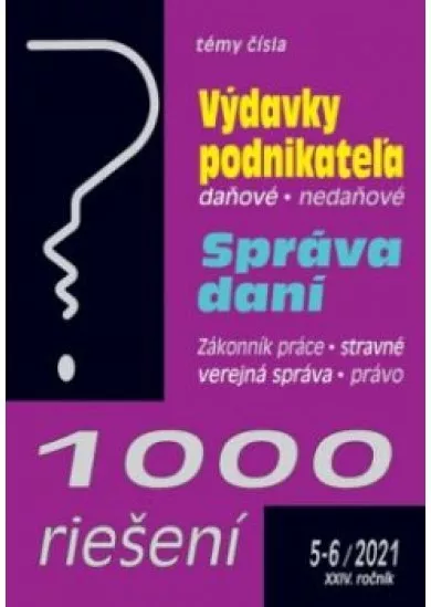 1000 riešení 5-6/2021 – Daňové výdavky podnikateľa, Správa daní