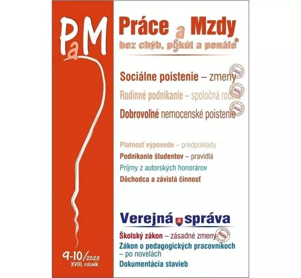 kol. - Práce a Mzdy 9-10 / 2023 bez chýb, pokút a penále - Sociálne poistenie