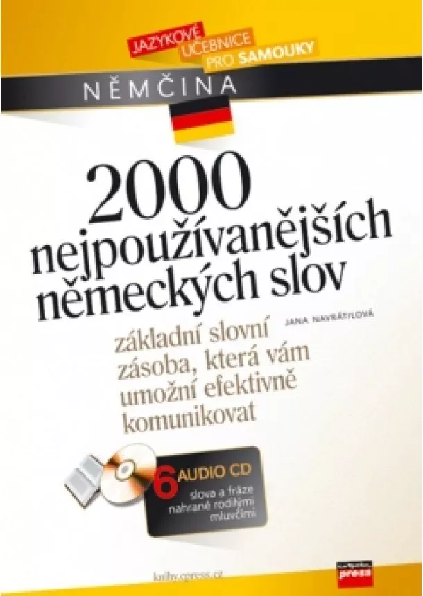 Jana Navrátilová - 2000 nejpoužívanějších německých slov + 6 AUDIO CD