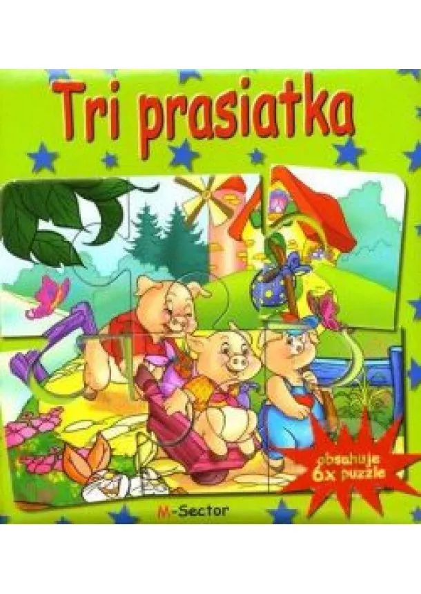 Tri prasiatka - kniha s puzzle