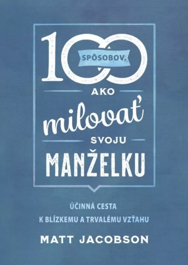 Matt Jacobson - 100 spôsobov ako milovať svoju manželku - Účinná cesta k blízkemu a trvalému vzťahu