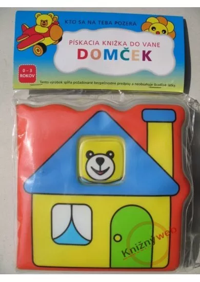 Pískacia knižka do vane - Domček