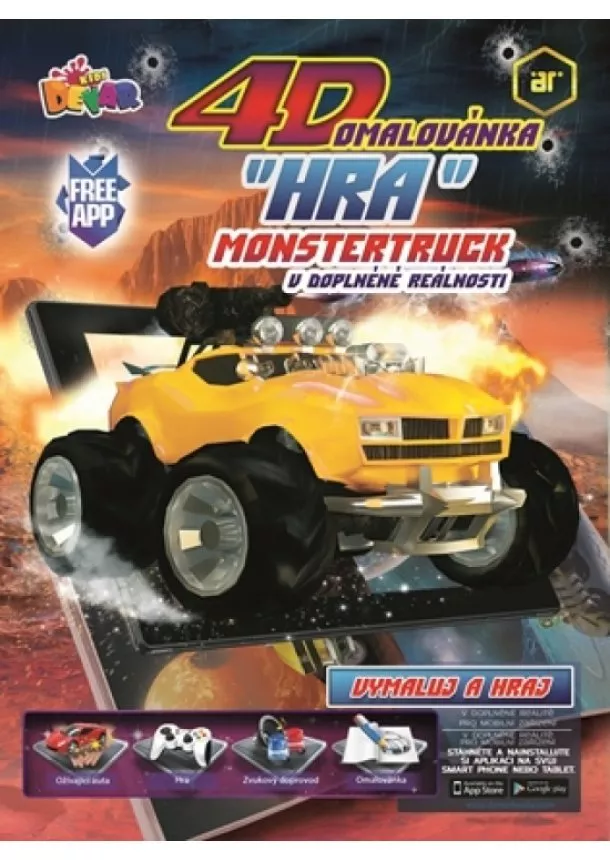 autor neuvedený - 4D hra - omaľovanka Monster Truck