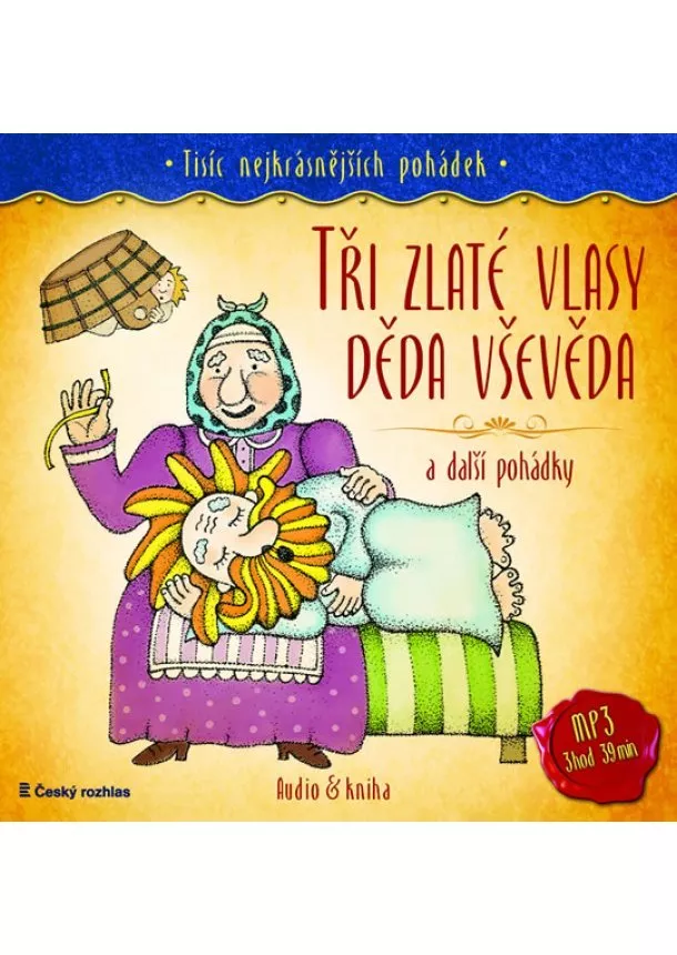 Kolektív - Tři zlaté vlasy děda Vševěda a další pohádky ( Audio + kniha)