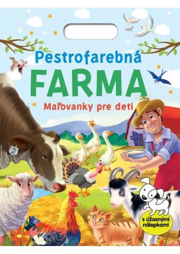 kol - Pestrofarebná farma - Maľovanky pre deti - s úžasnými nálepkami