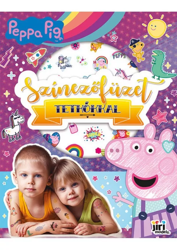 Foglalkoztató - Színezőfüzet tetkókkal - Peppa malac