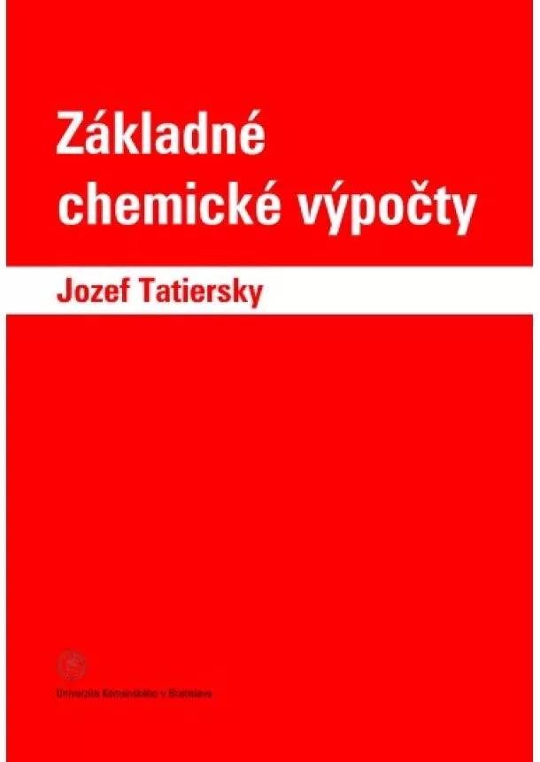 Jozef Tatiersky - Základné chemické výpočty