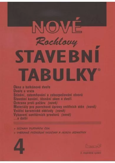 Nové Rochlovy stavební tabulky 4 - 2. doplněné vydání