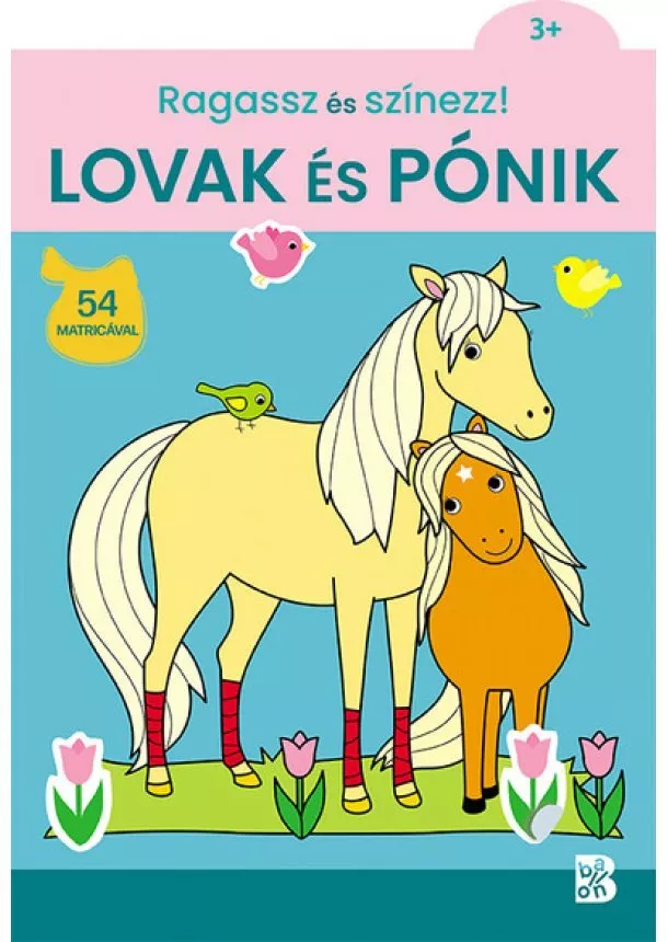 Foglalkoztató - Ragassz és színezz! - Lovak és pónik