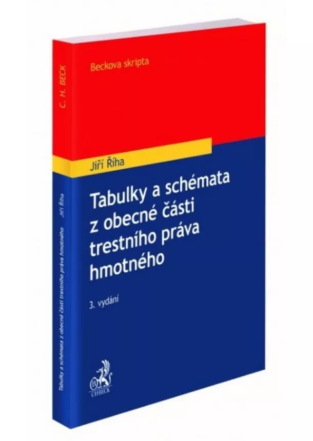 Jiří Říha - Tabulky a schémata z obecné části trestního práva hmotného (3. vydání)