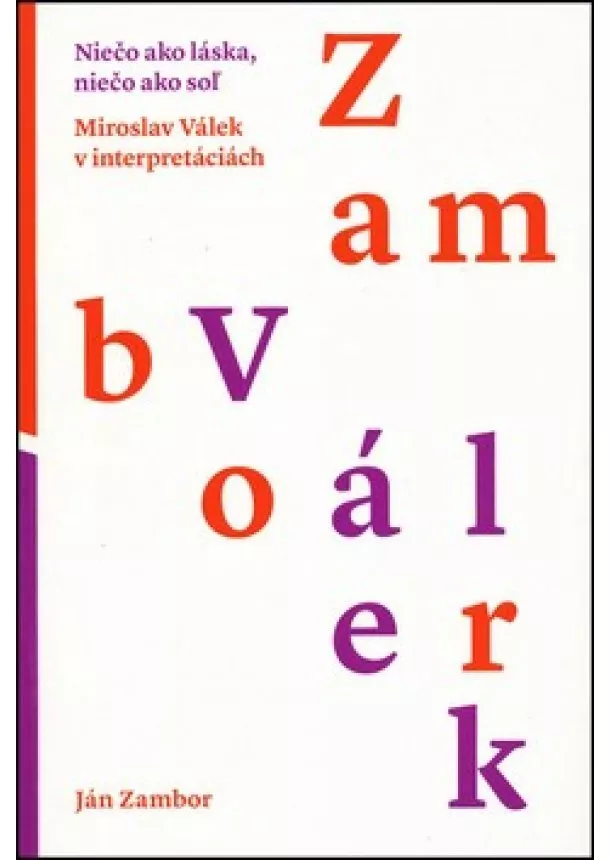 Ján Zambor - Niečo ako láska, niečo ako soľ - Miroslav Válek v interpretáciách