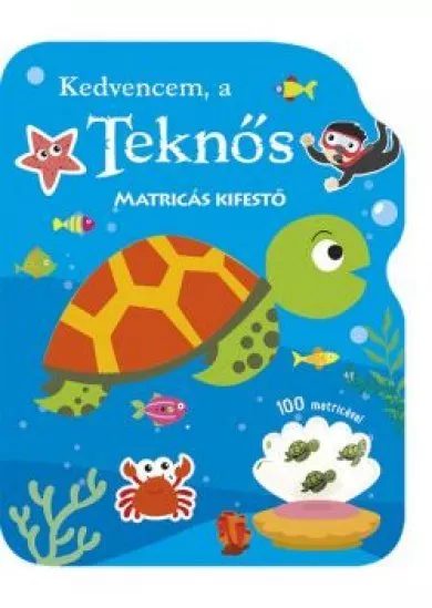 Kedvencem, a teknős - Matricás kifestő