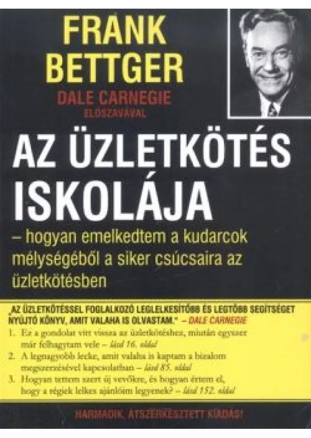 FRANK BETTGER - AZ ÜZLETKÖTÉS ISKOLÁJA