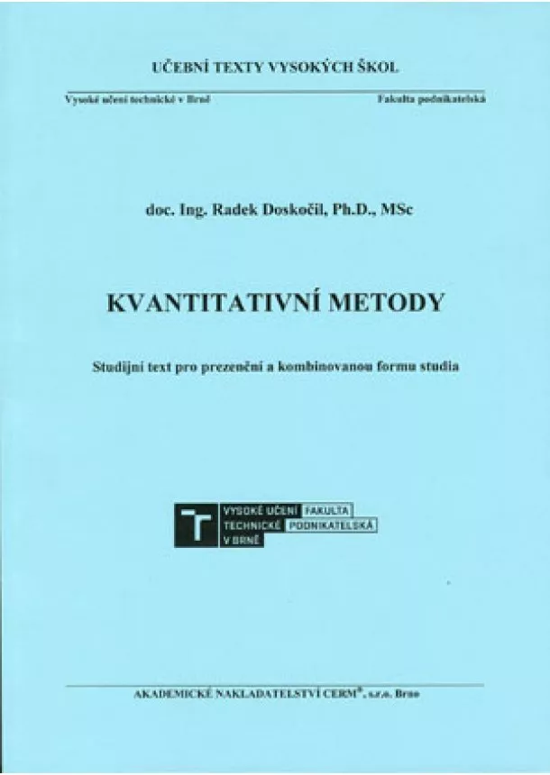 Radek Doskočil - Kvantitativní metody (2.vydání)