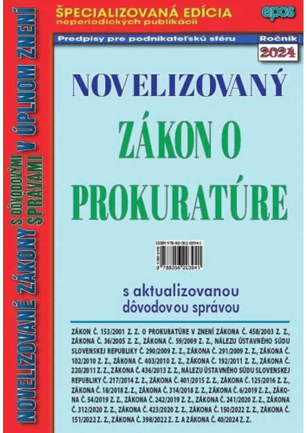 kol. - Novelizovaný zákon o prokuratúre