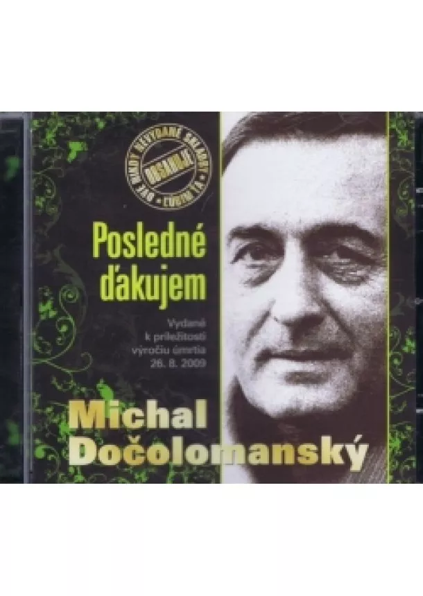 Dočolomanský Michal - CD-Posledné ďakujem - Michal Dočolomanský