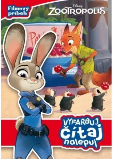 Zootropolis - Filmový príbeh - vyfarbuj, čítaj, nalepuj