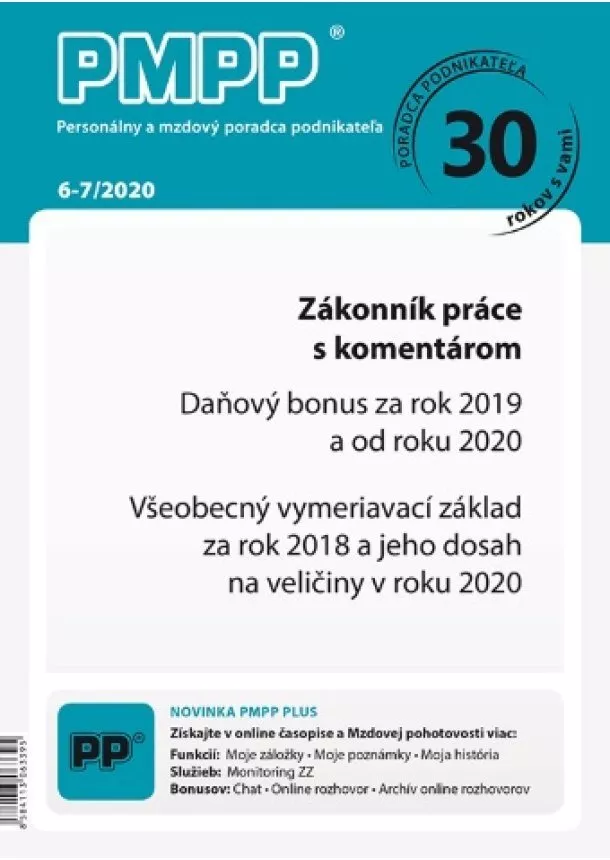 PMPP 6-7/2020 Zákonník práce s komentárom