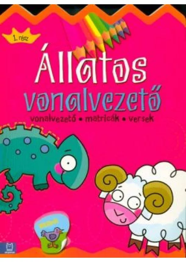 Foglalkoztató - Állatos vonalvezető 1. rész /Vonalvezető - matricák - versek