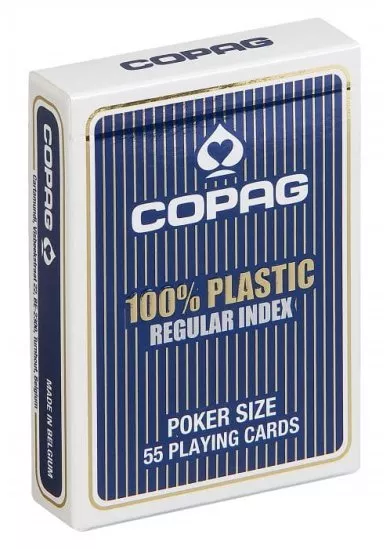 Copag 100% plastic kártya /kék jumbo face