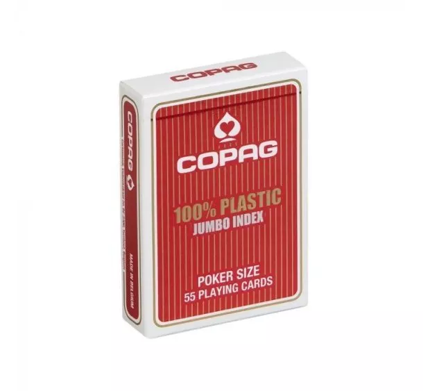 Kártya - Copag 100% plastic kártya /piros jumbo face