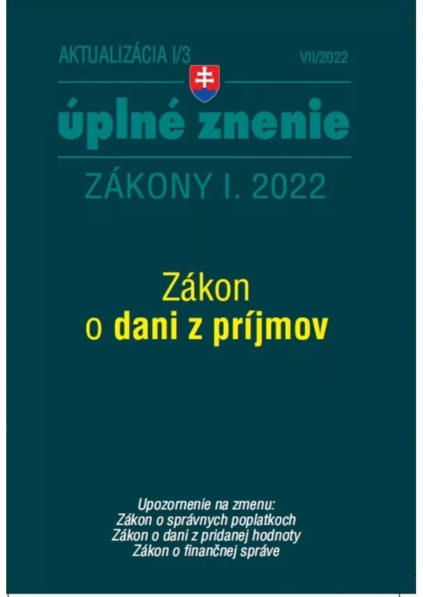 kol. - Aktualizácia I/3 2022 - Zákon o dani z príjmov