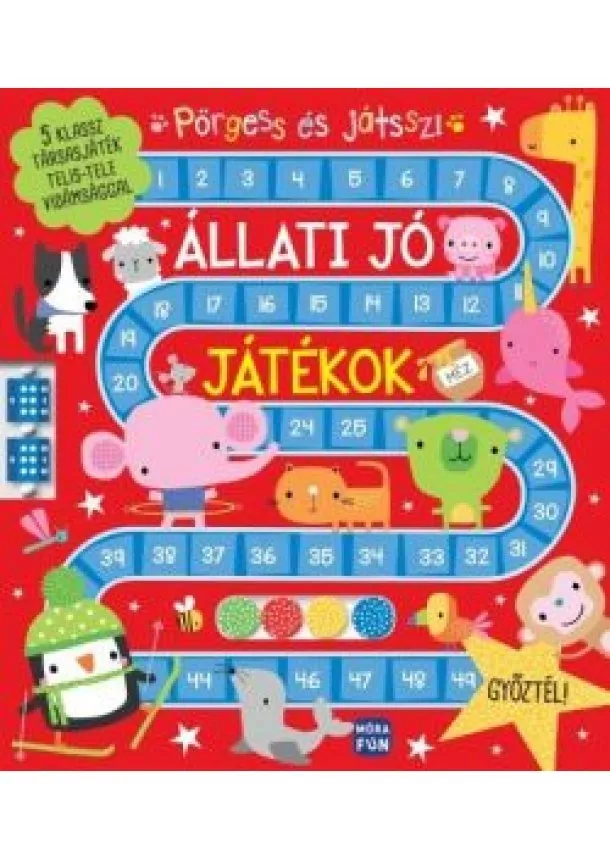 Tárasjáték könyv - Pörgess és játssz! - Állati jó játékok