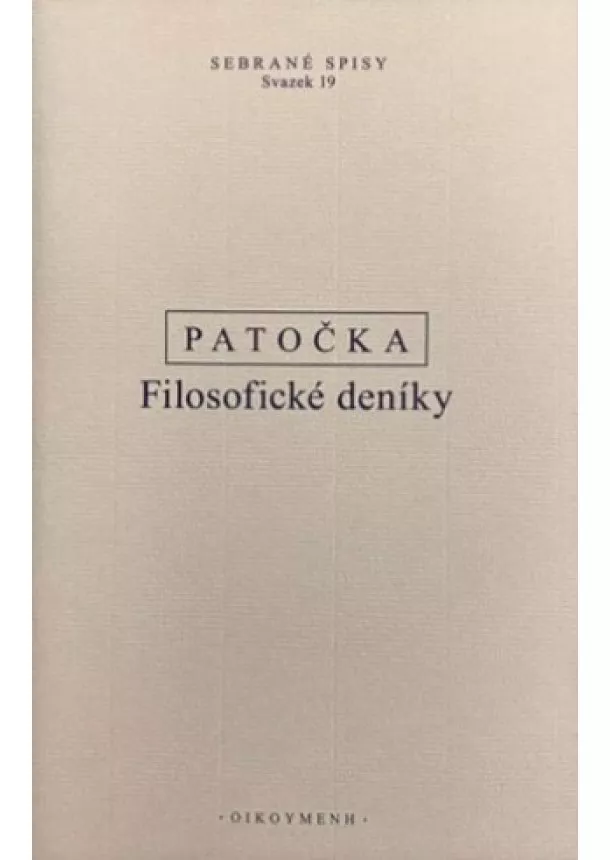 Jan Patočka  - Filosofické deníky