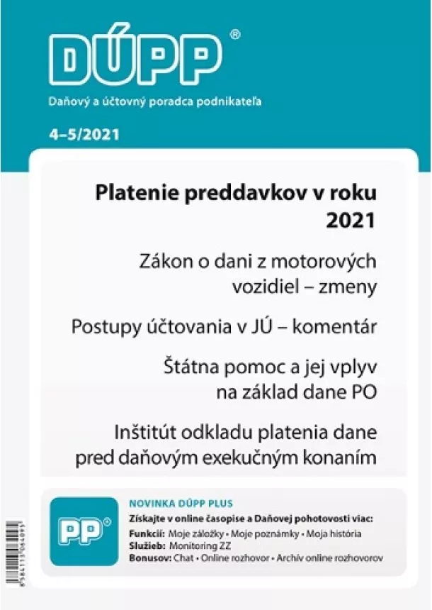 DUPP 4-5/2021 Platenie preddavkov v roku 2021