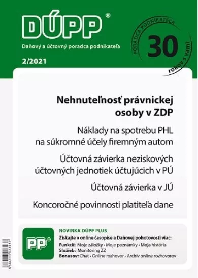 DUPP 2/2021  Nehnuteľnosť právnickej osoby v ZDP