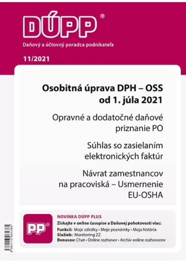 DUPP 11/2021 Osobitná úprava DPH - OSS od 1.júla 2021