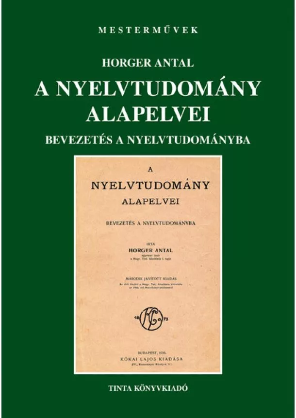 Horger Antal - A nyelvtudomány alapelvei - Bevezetés a nyelvtudományba