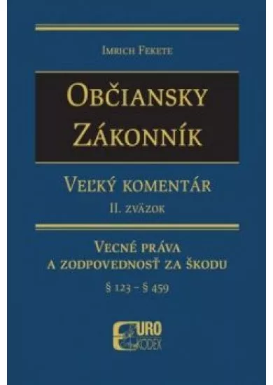 Občiansky zákonník - Veľký komentár 2.zväzok