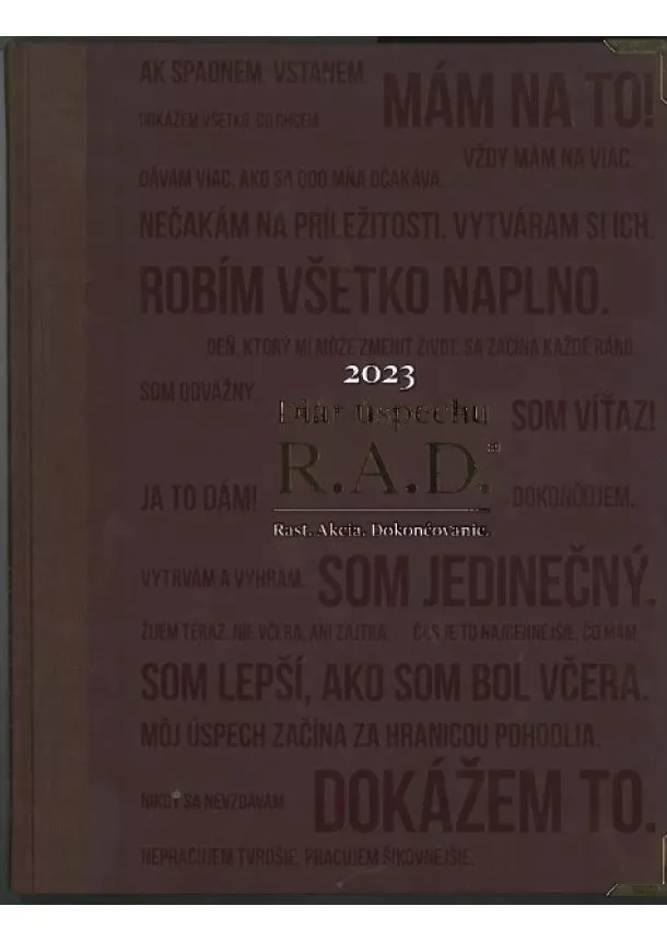 Diár úspechu 2023 (hnedý) - R.A.D. Rast. Akcia. Dokončovanie.