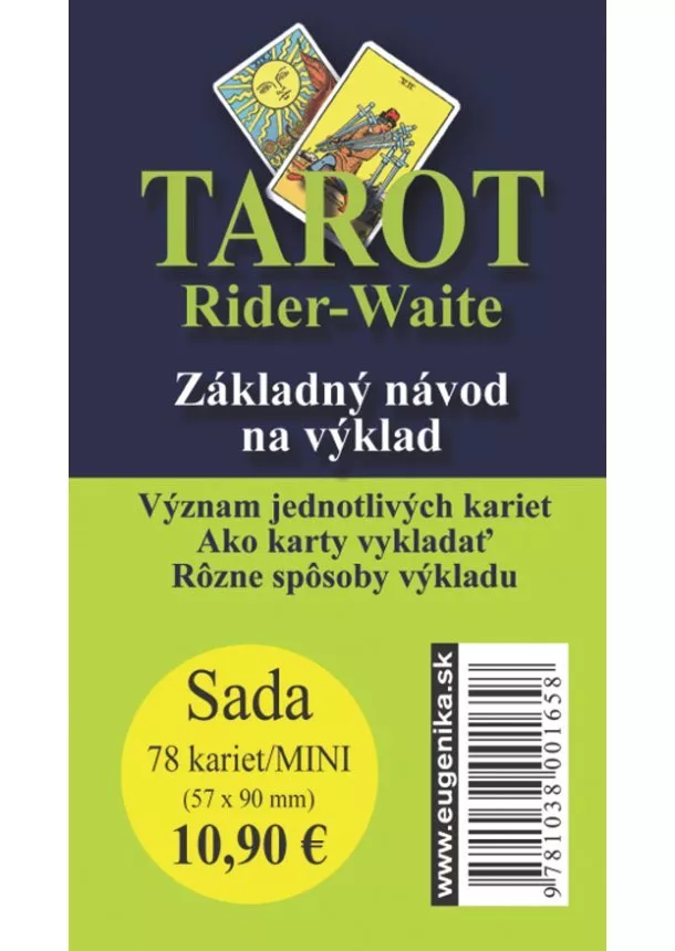 Arthur Edward Waite - Tarot Rider-Waite (sada: karty + brožúrka) - Základný návod na výklad