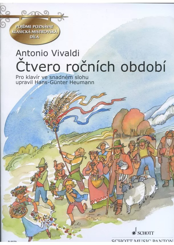 Antonio Vivaldi - Čtvero ročních období - pro klavír ve snadném slohu upravil Hans-Gunter Heumann