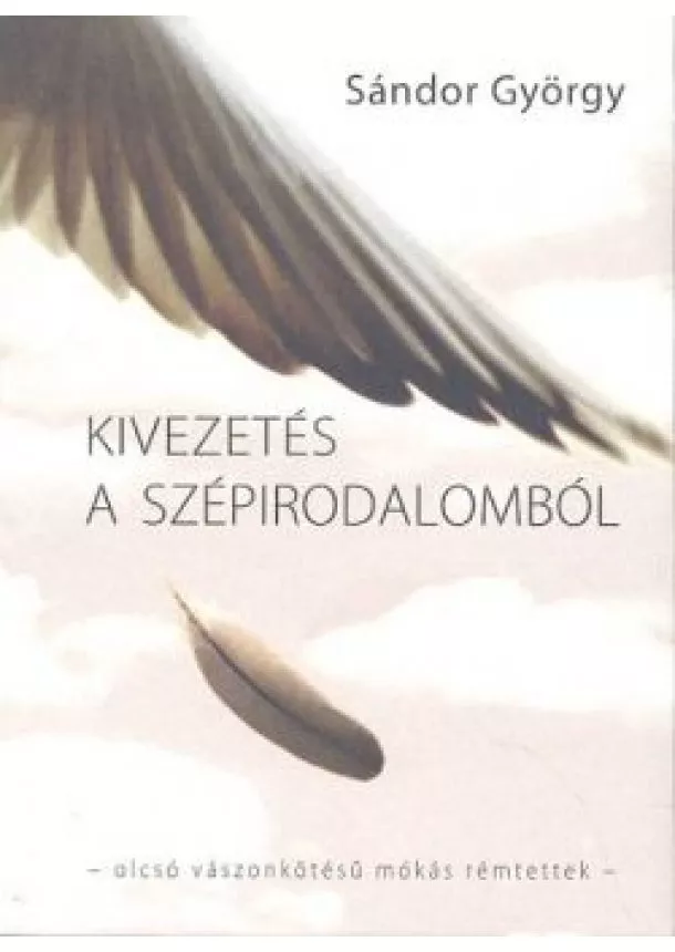 Sándor György - KIVEZETÉS A SZÉPIRODALOMBÓL /OLCSÓ VÁSZONKÖTÉSŰ MÓKÁS RÉMTETTEK