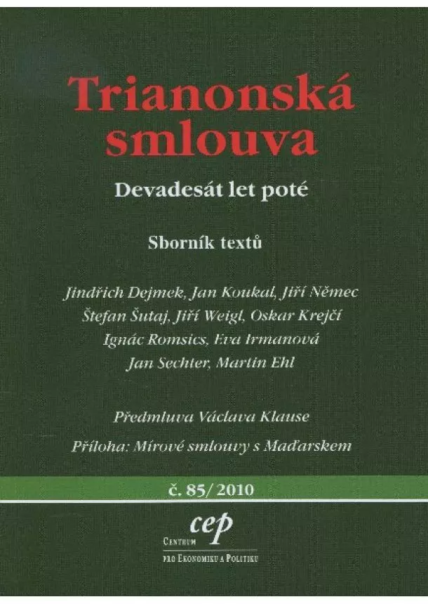 kolektív - Trianonská smlouva - devadesát let poté