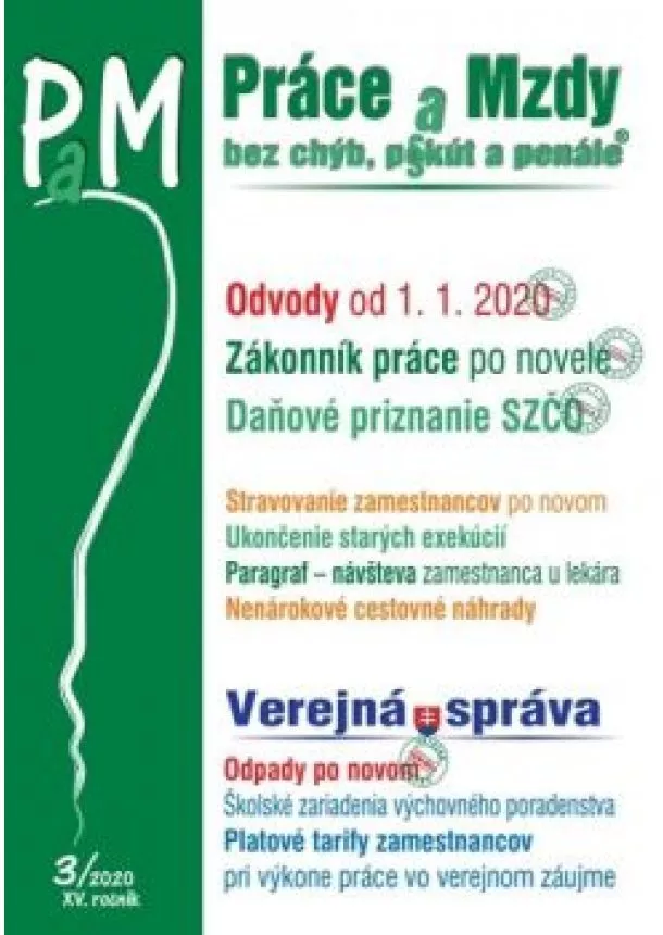 PaM č. 3/2020 . Zmeny v zákonníku práce, Odvody v roku 2020, Odpady po novo