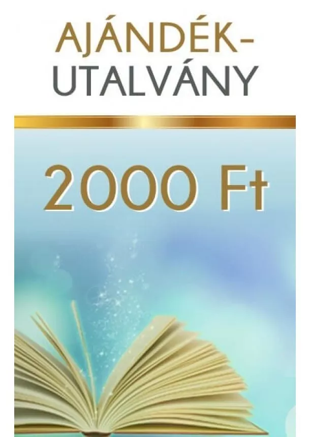 Könyvtündér ajándékutalvány - Ajándékutalvány 2000 forint