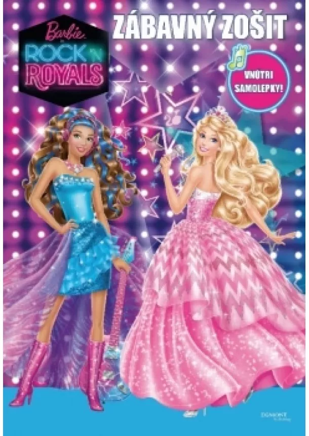 Mattel - Barbie - Rock´n Royals - Zábavný zošit - Vnútri samolepky!