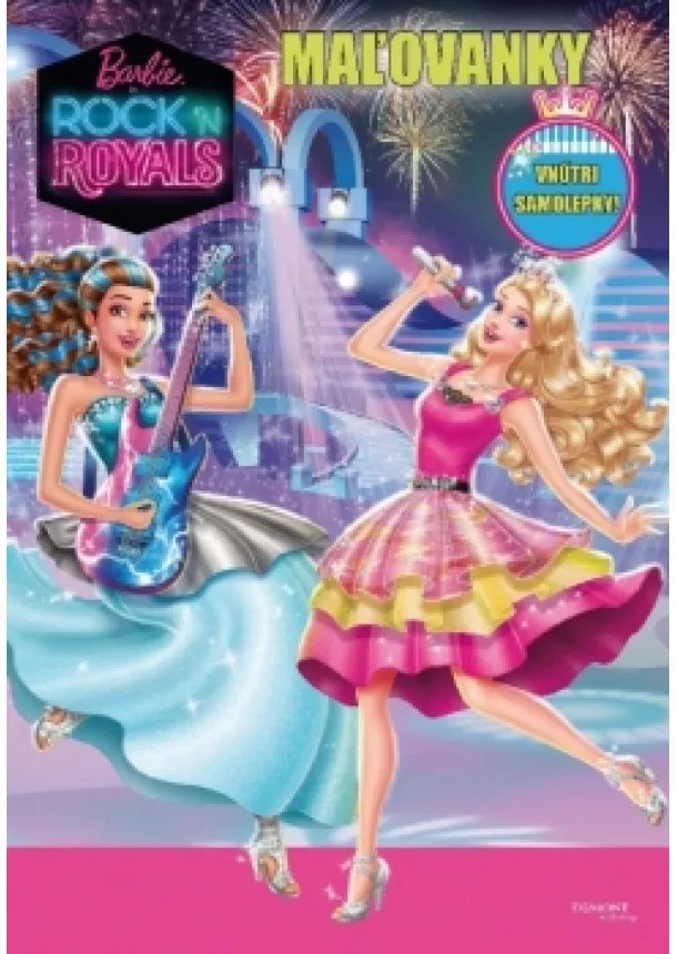 Mattel - Barbie - Rock´n Royals - Maľovanky - Vnútri samolepky!