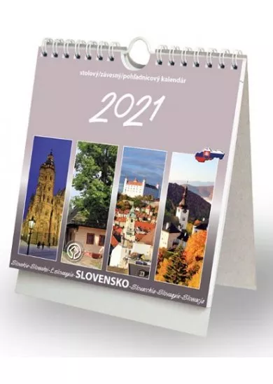 Slovensko 2021 - stolový, závesný, pohľadnicový kalendár